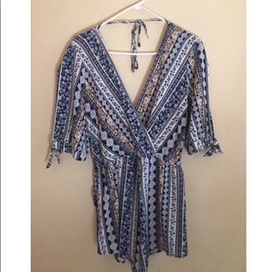 *SOLD*Floral Sleeve Romper